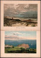 cca 1890-1900 8 db színes, reprodukciós illusztráció német és osztrák festők után. Kromotipográfia (...