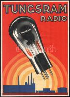 cca. 1930. Tungsram Radio, Egyesült Izzólámpa és Villamossági Rt. (Budapest), hibátlan. 34x24 cm