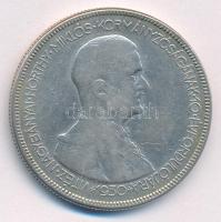 1930. 5P Ag "Horthy jobbra" T:3 patina Adamo P8