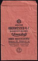 cca 1940 Magyar Magtenyésztési Rt. Monori Magkereskedése reklám papírtasak, kis szakadással, 11x7 cn