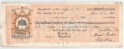 Budapest 1930. 10 darab 10f és 20f névértékű kitöltött váltó T:III szakadások