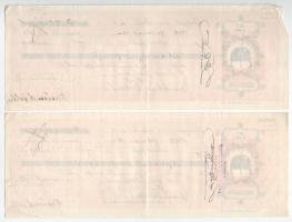 Budapest 1930. 9 darab 10f és 20f névértékű kitöltött váltó T:II kis szakadások