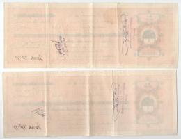 Budapest 1930. 9 darab 10f és 20f névértékű kitöltött váltó T:II kis szakadások