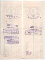 Budapest 1930. 9 darab 10f és 20f névértékű kitöltött váltó T:II kis szakadások