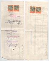 Budapest 1925-1926. 9 darab "Földhitelbank Részvénytársaság" kitöltött váltó T:II,II- szak...