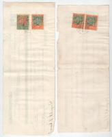 Budapest 1925-1926. 9 darab "Földhitelbank Részvénytársaság" kitöltött váltó T:II,II- szak...