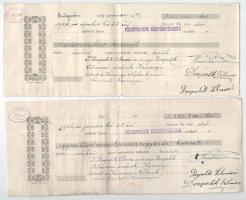 Budapest 1925-1926. 9 darab "Földhitelbank Részvénytársaság" kitöltött váltó T:II,II- szak...