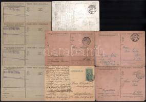 1941-1944 M. kir. VII. utász munkásszázad névsora, két részben, össz. 6 gépelt oldal + 9 db tábori p...