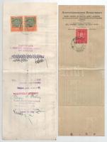 1920-1937. 6 darabos főleg magyar kitöltött váltó tétel, közte "Abádszalóki Takarékpénztár"...