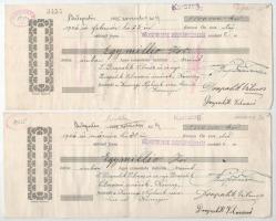 1920-1937. 6 darabos főleg magyar kitöltött váltó tétel, közte "Abádszalóki Takarékpénztár"...