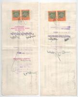 1920-1937. 6 darabos főleg magyar kitöltött váltó tétel, közte "Abádszalóki Takarékpénztár"...