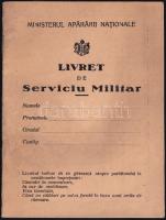 cca 1930 Román katonai szolgálati könyv, kitöltetlen / Livret de Serviciu Militar / Romanian military service book, blank