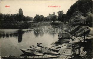 1911 Arad, Csolnakázó tó, csónakok / lake, boats (EK)