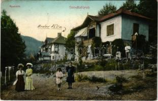 1913 Szovátafürdő, Baile Sovata; nyaralók, Andor Villa. Schuster Emil kiadása / villas