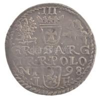 Lengyel Királyság 1598. 3Gr Ag "III. Zsigmond" (2,33g) T:2 Poland 1598. 3 Grossus Ag "Sigismund III" (2,33g) C:XF