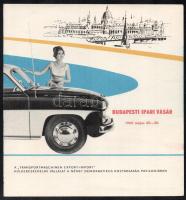 1960 Budapesti Ipari Vásár, Transportmaschinen Export-Import Külkereskedelmi Vállalat a Német Demokratikus Köztársaság pavilonjában, kihajtható, képes reklámprospektus (MZ ES 250 motorkerékpár, KR 50 és SR 2 Moped, Wartburg Limousine), jó állapotban, ritka