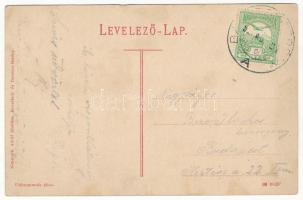 Balatonberény, Déli vasút állomása, vasútállomás, sorompó. Neumark Adolf kiadása (EK)