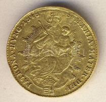 1848. Dukát Au 3,49g érdekes tévveret - egy másik dukát negatív betűi részbeni előlapi verete és széles perem, valamint hiányos korona! T:2