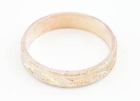 Ezüst(Ag) gyűrű, jelzett, méret: 58, nettó: 2,5 g