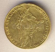 1848. Dukát Au 3,49g érdekes tévveret - egy másik dukát negatív betűi részbeni előlapi verete és szé...