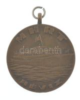 ~1948. Kisfaludy 1846 - A Balaton első gőzhajója / MHRT - Hévíz kétoldalas bronz érem füllel (30mm) T:2