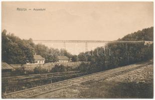 Resica, Resita; Aquadukt, vasúti sín. Brüder Deutsch kiadása / aquaduct, railway track