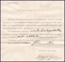 1914 Rákospalota, a cs. és kir. haditengerészethez való felvételi kérelem