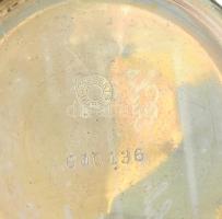 Ezüst (Ag) tokos, zsebóra, mechanikus szerkezettel, másodperc mutató nélkül, működik, jelzett, d: 47...