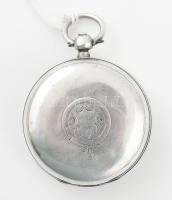 Ezüst (Ag) tokos, láncos, kulcsos zsebóra, mechanikus szerkezettel, szép állapot, működik, jelzett, ...