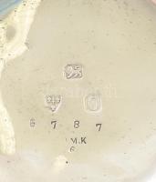 Ezüst (Ag) tokos, láncos, kulcsos zsebóra, mechanikus szerkezettel, szép állapot, működik, jelzett, ...