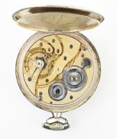 Ezüst (Ag) tokos, Lemainia zsebóra, mechanikus szerkezettel, kis hajszálrepedés a számlapon, működik...