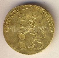 Német-Római Birodalom/Prága 1791. Koronázási zseton 3/4 Dukát súlyában II.Lipót Au 2,62g T:2- R!