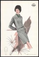 cca 1950 3 db Wemo Modes Internationales vintage divatkép, ofszet nyomat, papír, egyik kissé foltos,...