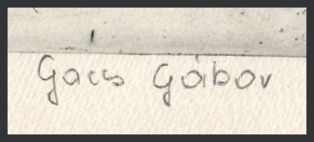 Gacs Gábor (1930-2019): A Nemzeti Dal nyomdai előkészítése, 1848 március 15 (Petőfi). Rézkarc, papír...