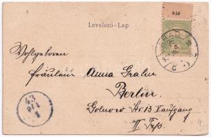 1903 Arad, Városháza. Szecessziós magyar zászlós litho keret / town hall. Art Nouveau, litho frame w...