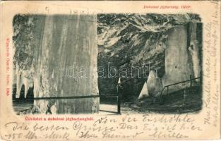 1899 (Vorläufer) Dobsina, Jégbarlang belső, oltár. Wlaszlovits Gusztáv kiadása / ice cave interior (EK)