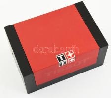 Tissot PR IOD automata karóra, papírokkal, dobozban, működik, dupla bőrszíjjal d: 37 mm