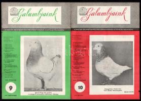 1977-1978 Galambjaink. A Magyar Galambtenyésztők Szövetsége hivatalos folyóiratának 6 száma, kopott ...