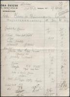 1931-1932 Bp., 3 db óra-ékszer számla, vegyes állapot