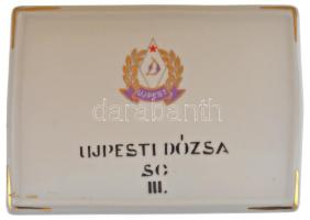 ~1980. Ujpesti Dózsa SC III. egyoldalas Hollóházi porcelán sport plakett (80x112mm) T:1-