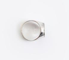 Ezüst(Ag) gyűrű, jelzett, deformációval, méret: 52, nettó: 5,1 g