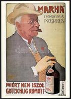 3 db reprint plakát: Gottschlig Rum (Faragó Géza), Gourmand Sec, Csillaghegyi Forrásvíz, 34x24 cm