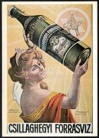 3 db reprint plakát: Gottschlig Rum (Faragó Géza), Gourmand Sec, Csillaghegyi Forrásvíz, 34x24 cm