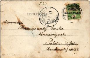 1908 Temesvár, Timisoara; Gyárváros, Andrássy út, villamos. Káldor Zs. és társa kiadása / Fabric, st...