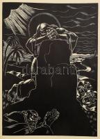 Dallos Hanna (1907-1945): Mi atyánk. 10 db fametszet. Bp., é.n., Kir. Magyar Egyetemi Nyomda. Jelezv...