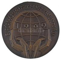 ~1970-1980. "1919 / Európa Ázsia Afrika Amerika Ausztrália" kétoldalas nagyméretű bronz emlékérem (172mm) T:2