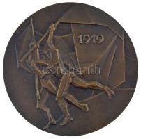 ~1970-1980. "1919 / Európa Ázsia Afrika Amerika Ausztrália" kétoldalas nagyméretű bronz em...