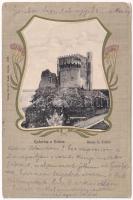 1904 Erdőd, Erdut; Rusevina u Erdutu / Ruine in Erdőd / várromok. Selzer i Rank Art Nouveau, floral, litho (EK)