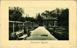 1911 Buziásfürdő, Baile Buzias; gyógykert. W.L. Bp. 2044. / spa garden (EK)