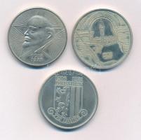 NDK 1977-1981. 3db klf fém emlékérem (35mm) T:1-,2 GDR 1977-1981. 3pcs of diff commemorative medallions (35mm) C:AU,XF